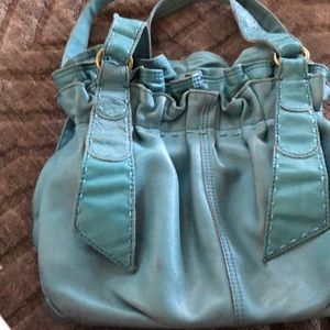 Lucky brand blue leather hobo shoulder bag
